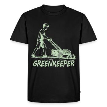 Jardin de pelouse GREENKEEPER Passion - T-shirt Premium bio Homme - noir - Devant - Nico (187cm)