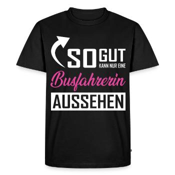 Only a bus driver can look so good - Men's Premium Organic T-Shirt - black - Front - Nico (187cm)