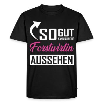 Only a forester can look so good - Men's Premium Organic T-Shirt - black - Front - Nico (187cm)