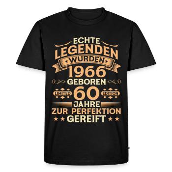 60e anniversaire cadeau de la légende vintage 1966 - T-shirt Premium bio Homme - noir - Devant - Nico (187cm)