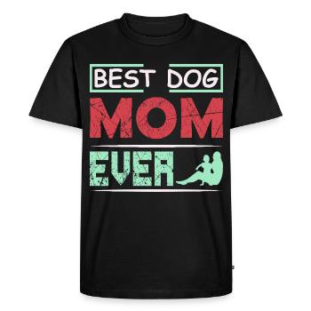 Meilleur t-shirt drôle de maman de chien de tous les temps - T-shirt Premium bio Homme - noir - Devant - Nico (187cm)