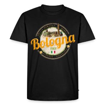 Bologna Emilia-Romagna with Pasta Italy Souvenir - Men's Premium Organic T-Shirt - black - Front - Nico (187cm)
