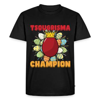 Champion grec de Tsougrisma - T-shirt Premium bio Homme - noir - Devant - Nico (187cm)