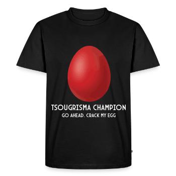 Tsougrisma Champion de Pâques orthodoxes grecques - T-shirt Premium bio Homme - noir - Devant - Nico (187cm)