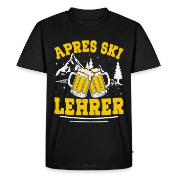 Ski APRES-SKI MONITEUR DE SKI Soirée Amusant - T-shirt Premium bio Homme - noir - Devant - Nico (187cm)
