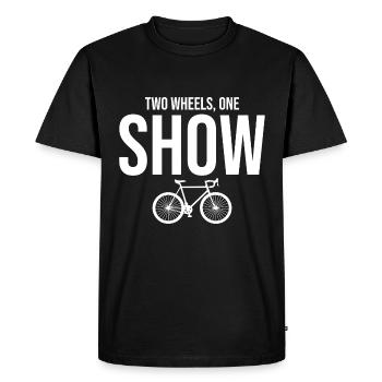 Acrobaties professionnelles à vélo et arts de la performance - T-shirt Premium bio Homme - noir - Devant - Nico (187cm)