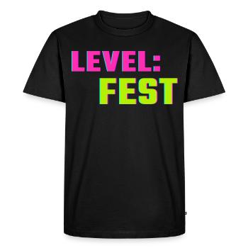 Chemise Level Fest – Festival du Printemps Style Fest - T-shirt Premium bio Homme - noir - Devant - Nico (187cm)
