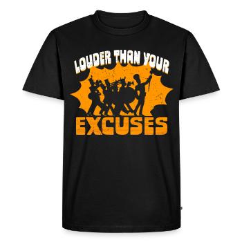 Spielmannszug Blaskapelle Plus fort que vos excuses - T-shirt Premium bio Homme - noir - Devant - Nico (187cm)