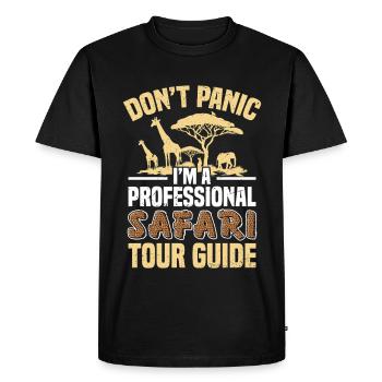  Safari Tour Guide Costume Tourist Guide Travel - Men's Premium Organic T-Shirt - black - Front - Nico (187cm)
