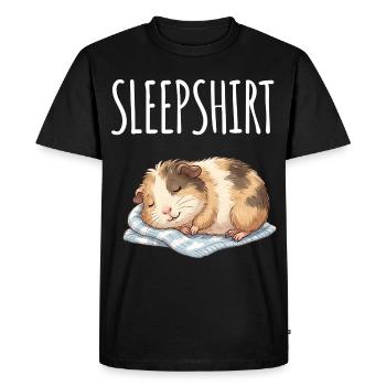 Chemise de nuit cochon d’Inde Cobaye Cobaye - T-shirt Premium bio Homme - noir - Devant - Nico (187cm)