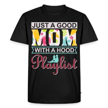 Juste une bonne maman avec une cagoule Chemise de playlist - T-shirt Premium bio Homme - noir - Devant - Nico (187cm)