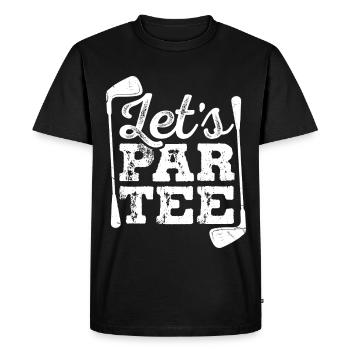 Jouons par au tee golf - T-shirt Premium bio Homme - noir - Devant - Nico (187cm)