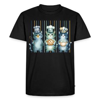 Ère du levain de pain au - T-shirt Premium bio Homme - noir - Devant - Nico (187cm)