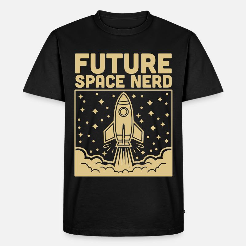 Future Space Nerd Space Rocket Launch - Men's Premium Organic T-Shirt - black