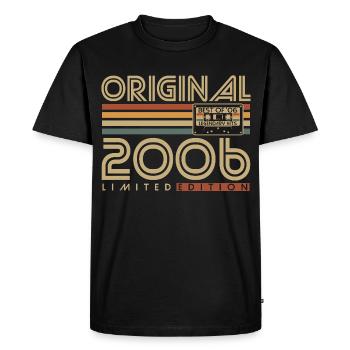 2006 Vintage Vintage Retro Birthday Gift - Men's Premium Organic T-Shirt - black - Front - Nico (187cm)