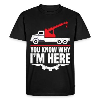 Agent de saisie de voitures Asset Recovery Repoman - T-shirt Premium bio Homme - noir - Devant - Nico (187cm)