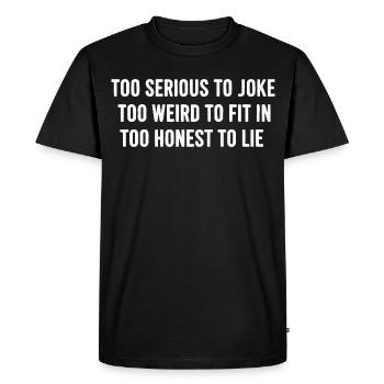 Déclaration : Humour introverti - T-shirt Premium bio Homme - noir - Devant - Nico (187cm)