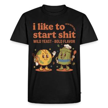 Sourdough Starter Jar Era Bread Baking Baker - Men's Premium Organic T-Shirt - black - Front - Nico (187cm)
