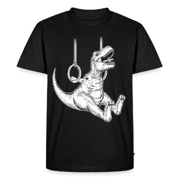 Gymnastes, dinosaures, gymnastique, ring, gymnastique, gymnastique - T-shirt Premium bio Homme - noir - Devant - Nico (187cm)