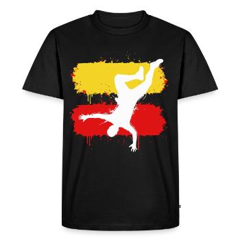 Parkour Freerunning Silhouette Sport - T-shirt Premium bio Homme - noir - Devant - Nico (187cm)