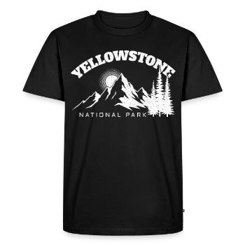 Yellowstone National Park Hiking - Men's Premium Organic T-Shirt - black - Front - Nico (187cm)