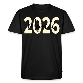 Bride 2026 - Men's Premium Organic T-Shirt - black - Front - Nico (187cm)