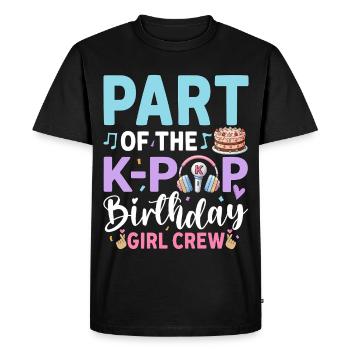 Membre de l’équipe des filles d’anniversaire K-Pop - T-shirt Premium bio Homme - noir - Devant - Nico (187cm)