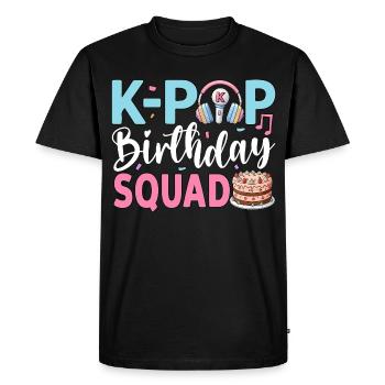 Équipe d’anniversaire K-Pop - T-shirt Premium bio Homme - noir - Devant - Nico (187cm)