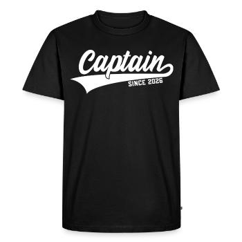 CAPITAINE DEPUIS 2026 KAPITÄN - T-shirt Premium bio Homme - noir - Devant - Nico (187cm)