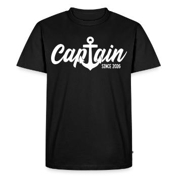 CAPITAINE 2026 CAPITAINE DEPUIS 2026 - T-shirt Premium bio Homme - noir - Devant - Nico (187cm)