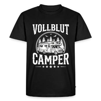 Chemise campeur pour les vrais fans de camping - T-shirt Premium bio Homme - noir - Devant - Nico (187cm)