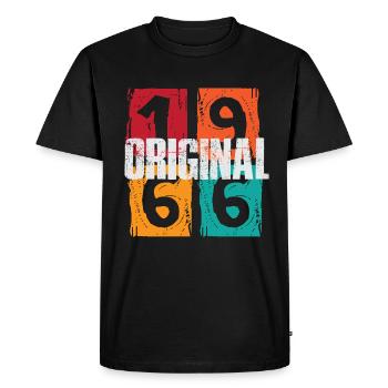 Original 1966 - T-shirt Premium bio Homme - noir - Devant - Nico (187cm)