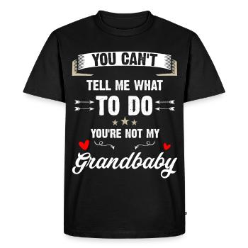 T-shirt slogan Petit-bébé Sass - T-shirt Premium bio Homme - noir - Devant - Nico (187cm)