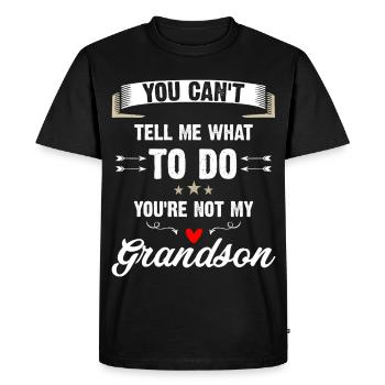 Pas ton petit-fils Tee - T-shirt Premium bio Homme - noir - Devant - Nico (187cm)