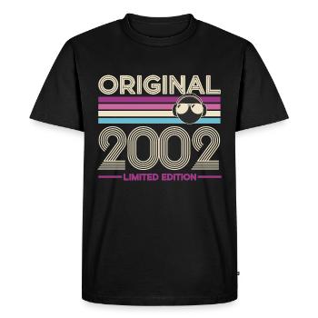 2002 Retro Limited Edition - Men's Premium Organic T-Shirt - black - Front - Nico (187cm)