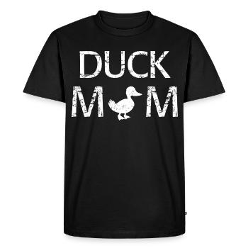 Duck Mom Funny Mom Gift Shirt - Men's Premium Organic T-Shirt - black - Front - Nico (187cm)