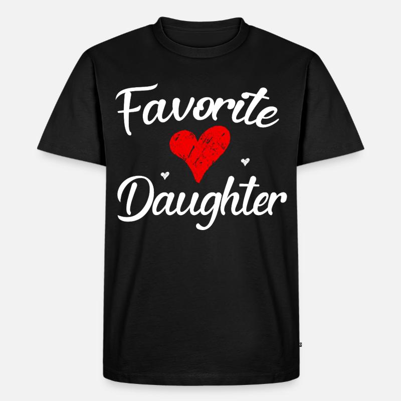 Lieblingstochter - Männer Premium Bio T-Shirt - Schwarz