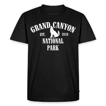 Grand Canyon Est 1919 National Park - Men's Premium Organic T-Shirt - black - Front - Nico (187cm)
