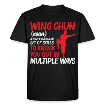  Wing Chun Instructor Kung Fu Training Martial - Men's Premium Organic T-Shirt - black - Front - Nico (187cm)
