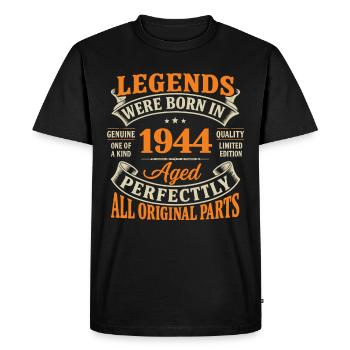 Legends 1944: Aged Perfectly - Men's Premium Organic T-Shirt - black - Front - Nico (187cm)