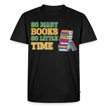 Bookworm Reading Book - Men's Premium Organic T-Shirt - black - Front - Nico (187cm)