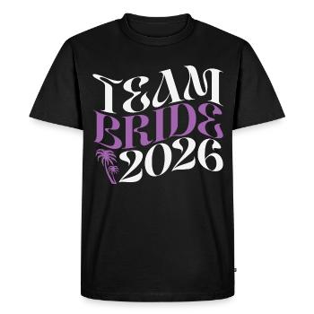 Team Bride Hen Party 2026 - Men's Premium Organic T-Shirt - black - Front - Nico (187cm)