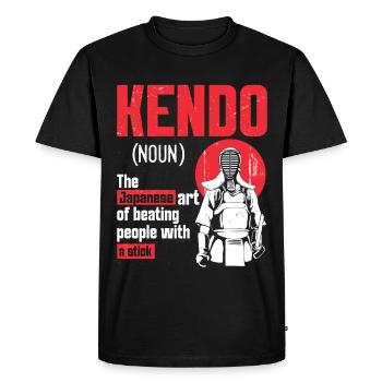  Kendo Instructor Japanese Martial Arts Training - Men's Premium Organic T-Shirt - black - Front - Nico (187cm)