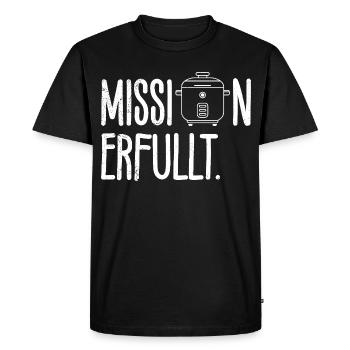 Cooking MISSION ACCOMPLISHED Rice Lovers Fun - Men's Premium Organic T-Shirt - black - Front - Nico (187cm)