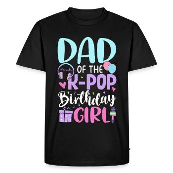 Papa de la fille d’anniversaire de K Pop - T-shirt Premium bio Homme - noir - Devant - Nico (187cm)