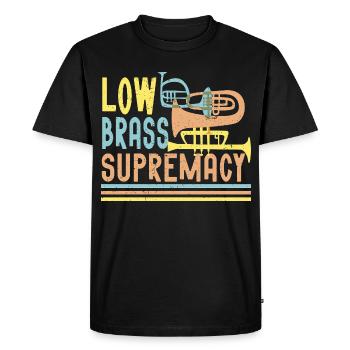 Fanfare de marche Fanfare de cuivres Supremacie des cuivres bas - T-shirt Premium bio Homme - noir - Devant - Nico (187cm)