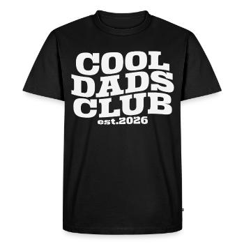 Club des papas cool - cadeau papa pour la fête des pères - T-shirt Premium bio Homme - noir - Devant - Nico (187cm)