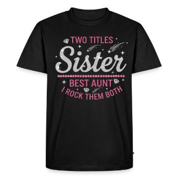 Sœur Meilleure Tante Rock - T-shirt Premium bio Homme - noir - Devant - Nico (187cm)