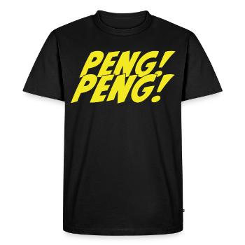 Peng Peng Vintage Comic Style - T-shirt Premium bio Homme - noir - Devant - Nico (187cm)