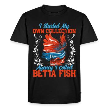 Aquarium siamois combattant des poissons d’eau douce - T-shirt Premium bio Homme - noir - Devant - Nico (187cm)